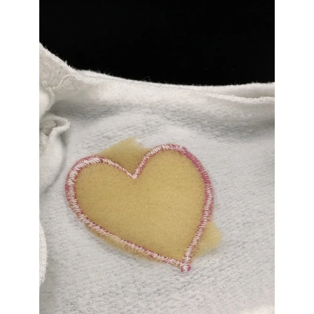 Cabbage Patch Kids‎ White HEART Shirt Dress Vtg 1983 Original Fleece CPK